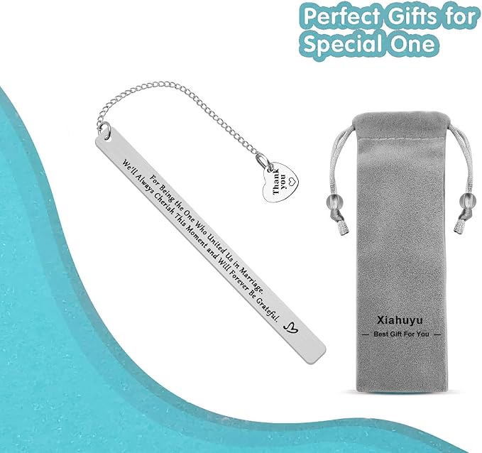 Wedding Officiant Gifts Bookmark Thank You Gifts for Wedding Guest Wedding Planner Gifts Wedding Officiant Appreciation Gifts Wedding Coordinator Gift Bridal Party Gift