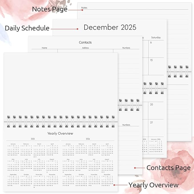 KONVINIT Pocket Calendar 2025-2027, 2026 Pocket Calendar - 3.5”×6.5” - Runs from September 2025 until December 2027, 2026 Planner with Coil for Planning