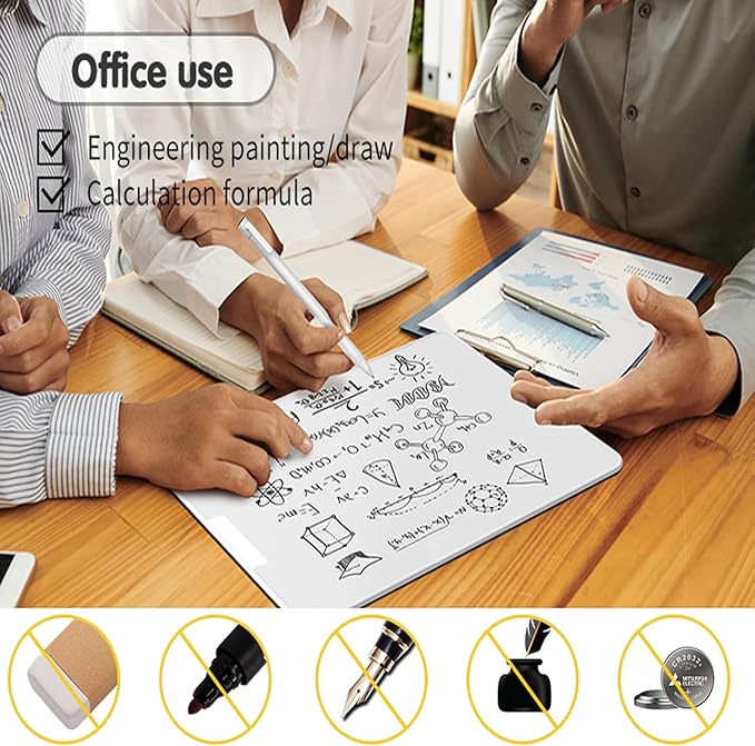 UNCLE BOARD 15 inch x 9 inch Dry Erase Board, Magnetic Small White Board with 3 Magnetic Pens, Portable Student Whiteboard - Perfect for Planning, Drawing, Memos, to-Do Lists.