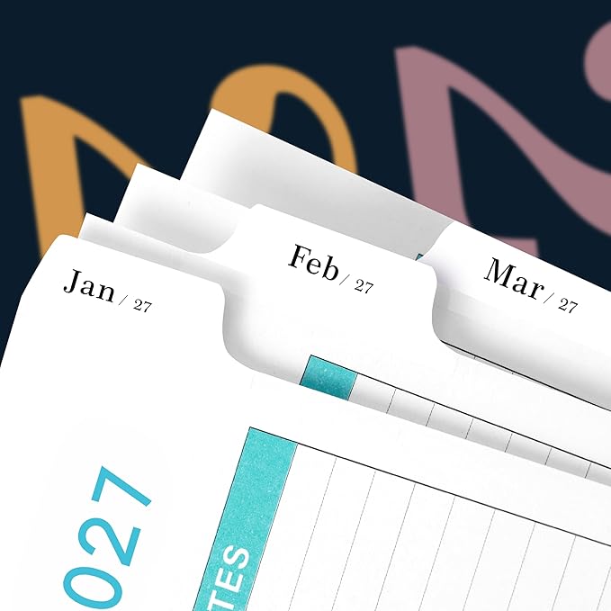 2026-2027 Monthly Planner - 2026-2027 Planner from July 2026 - Deccember 2027, Monthly Planners 8.5''x11'', 18 Months with Tabs, Large Daily Blocks, Double Inner Pocket