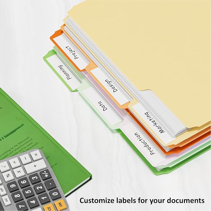 FUCDTEFC File Folders, 30 Pack Manilla Folders 8.5x11, 1/3-Cut Tab Letter Size Manila Folders, 6 Assorted Colors Heavy Duty Folders for Paper Documents Business Home School Classroom Office Supplies