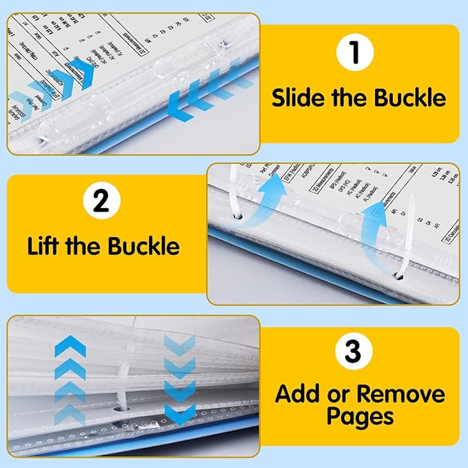 Portable Expanding File Folders, Folio Document Organizer for Letter Paper,Bill,Receipt, Detachable and Foldable File Holder 40-Page Paper Organizer with 50 Pockets(30pcs A4,20pcs A5).Blue