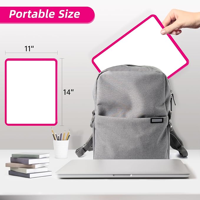 VUSIGN Small White Board Dry Erase, Dark Pink