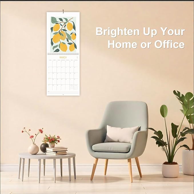 Guasslee Wall Calendar 2026-2027, Vertical Calendar Wall 2026, 13-Month Aesthetic Calendar From 2026 Jun-2027 Jun, 28" X 11" Monthly Planner Wall With Thick Paper, Floral Design for Home Office