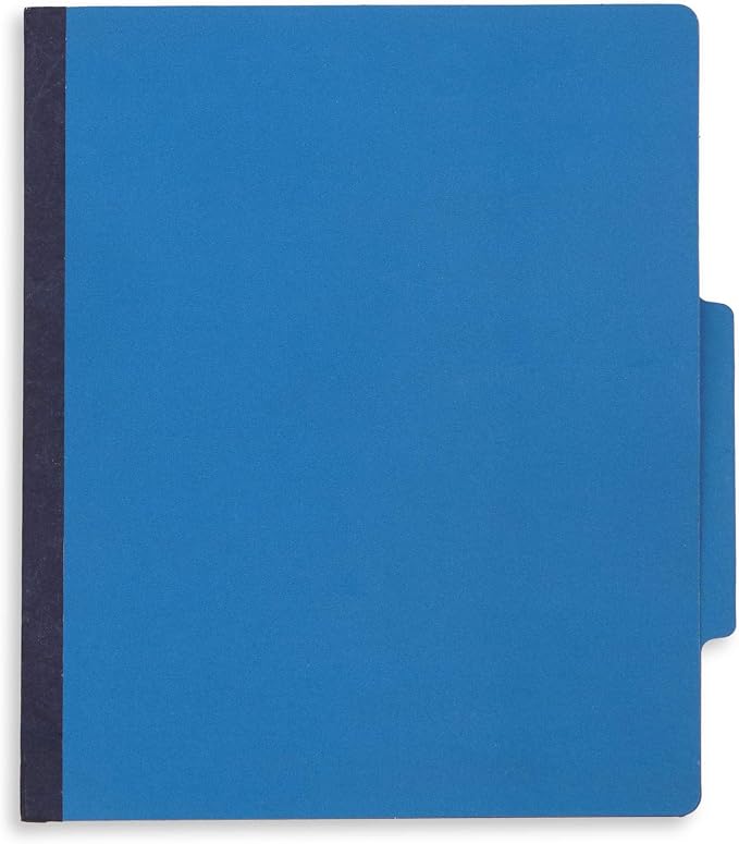 10 Dark Blue Classification Folders - 1 Divider - 2 Inch Expansions - Durable 2 Prongs Designed to Organize Standard Medical Files, Office Reports - Letter Size, Dark Blue, 10 Pack