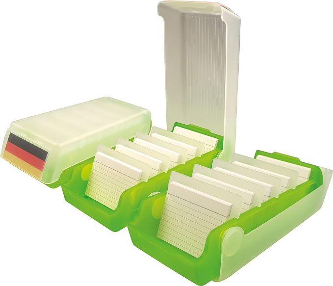 Helit BeeBox Flash Card Box A8 for 600 Cards Red