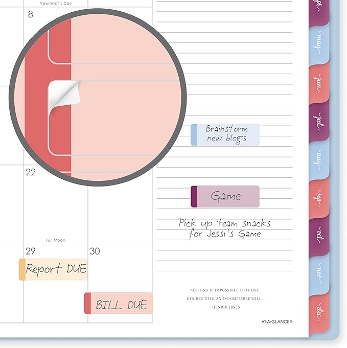 AT-A-GLANCE 2027 Planner, Weekly & Monthly, 13-Month Jan-Jan, 7" x 8.75", Harmony, Ice Blue (1099-805-38-27)