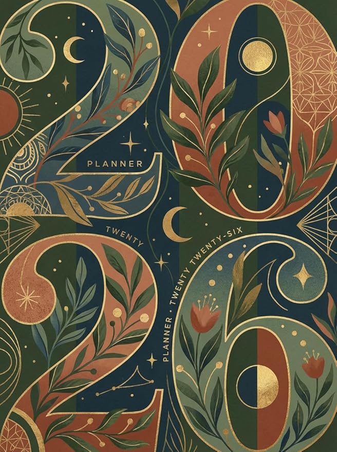 Celestial Garden 2026 7.5" x 9.5" Booklet Monthly Planner [SOA92870]