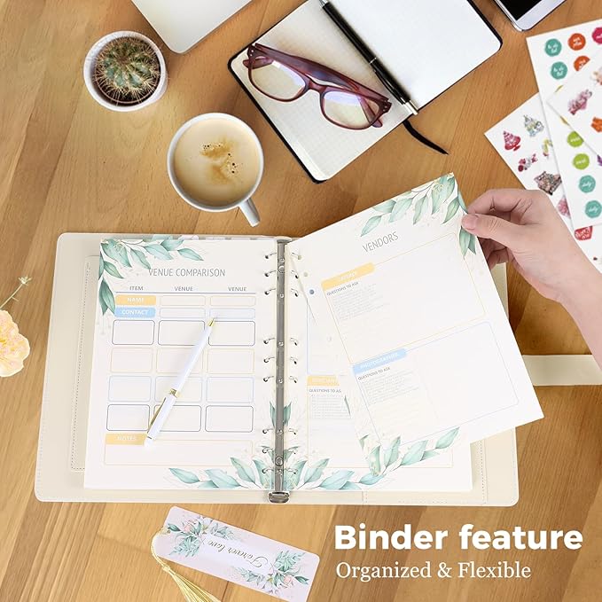 Comprehensive Wedding Planner Book and Organizer for Bride, Wedding Planning Book and Organizer Binder, Engagement Gift for Bride