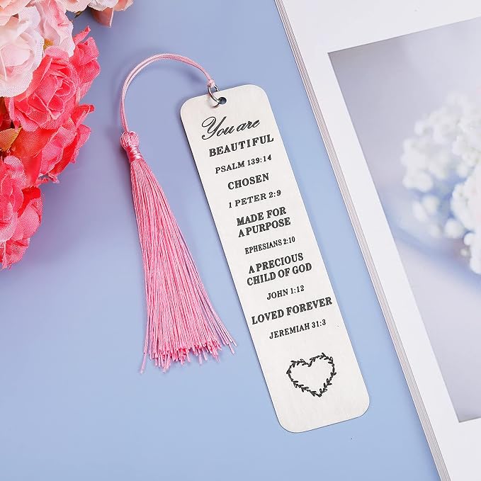 Inspirational Christian Gifts for Women: Bible Verse Bookmark with Tassel - Perfect for Book Lovers, Birthdays, Christmas, Friends, Sisters, Book Clubs & Religious Gifts