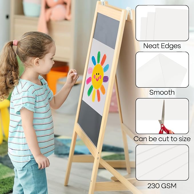 10 Pcs White Poster Board Paper 11.7 x 16.5, ROOKEA White Vision Boards Bulk Smart Posterboard Blank Graphic Display Card Paper for Drawing Artwork School Arts Crafts Classroom Projects Scrapbooking