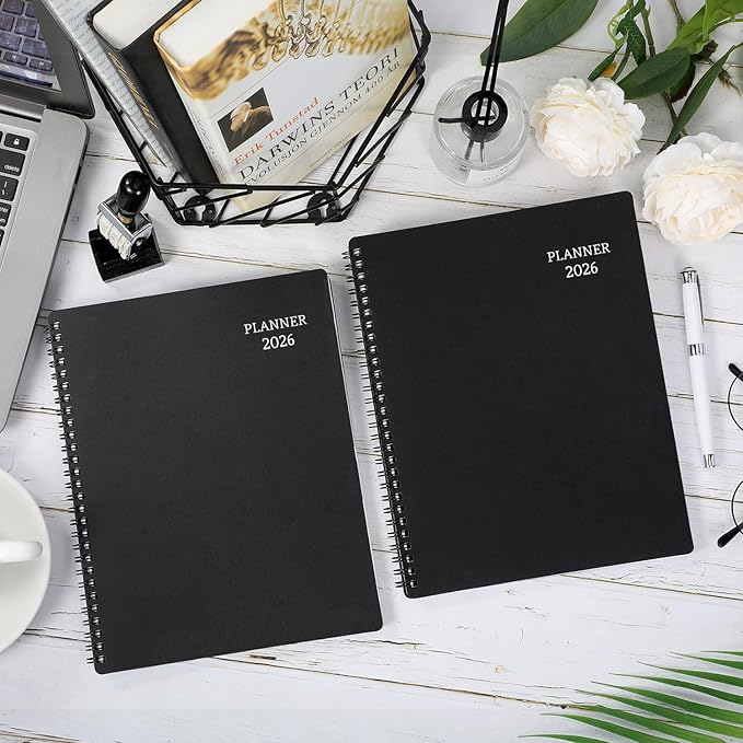 2026 Planner - Calendar Planner 2026, 8" x 10", Jan. 2026 - Dec. 2026, 2026 Planner Weekly & Monthly, Strong Twin-Wire Binding, 12 Monthly Tabs, Improving Your Time Management Skill