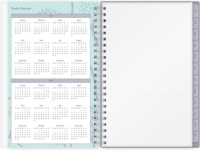 Blue Sky 2023 Weekly and Monthly Planner, January - December, 5" x 8", Frosted Cover, Wirebound, Rue Du Flore (101603-23)