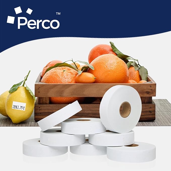 Perco Removable Adhesives White Labels for Monarch 1131 Price Gun, 3 Sleeves - 60,000 Price Gun Labels