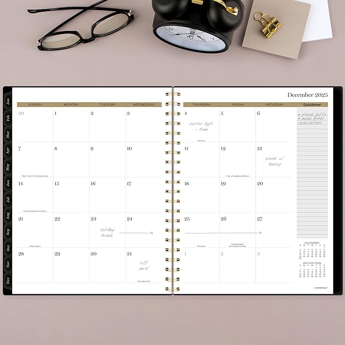 Cambridge 2025 Planner, Weekly & Monthly, 8-1/2" x 11", Large, Radiate (1725-905-25)