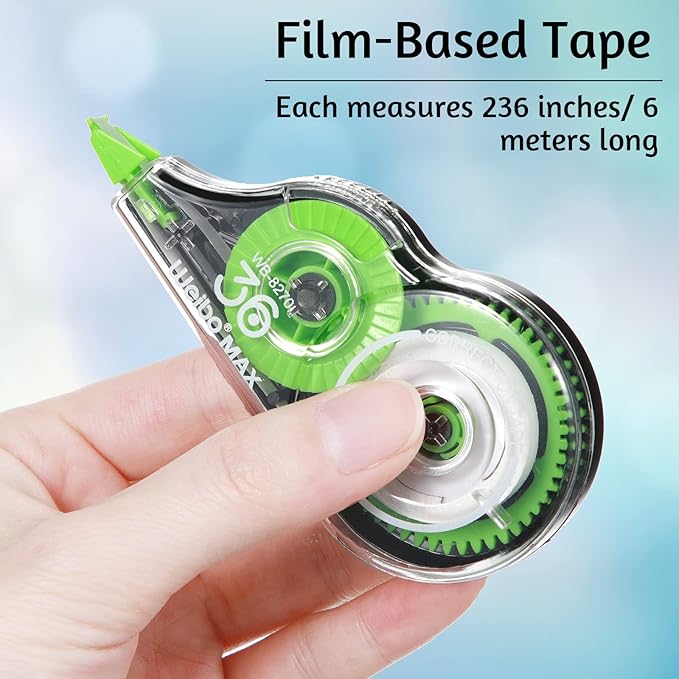 Mimorou 54 Pack Correction Tape Bulk White Correctional Fluid Tape Easy to Use Applicator Corrector Correct Wrong Writing Eraser for Office Education Supplies, 20 Feet