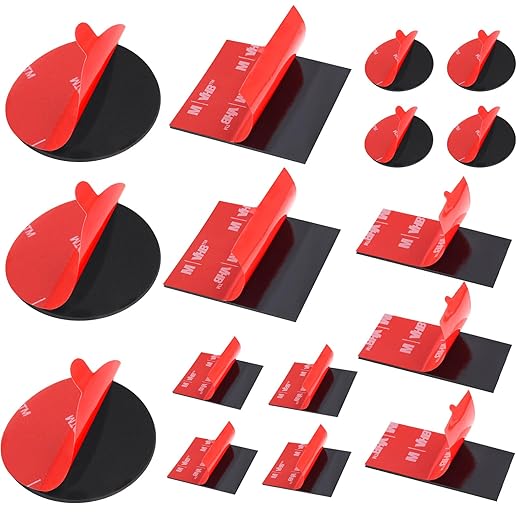 Navona 16Pack Heavy Duty Double Sided Mounting Tape – VHB 5952 Foam Tape, 1 Inch & 2 Inch, Square Rectangle & Round Shapes, Waterproof, Heat Resistant, for Car & Home Decor