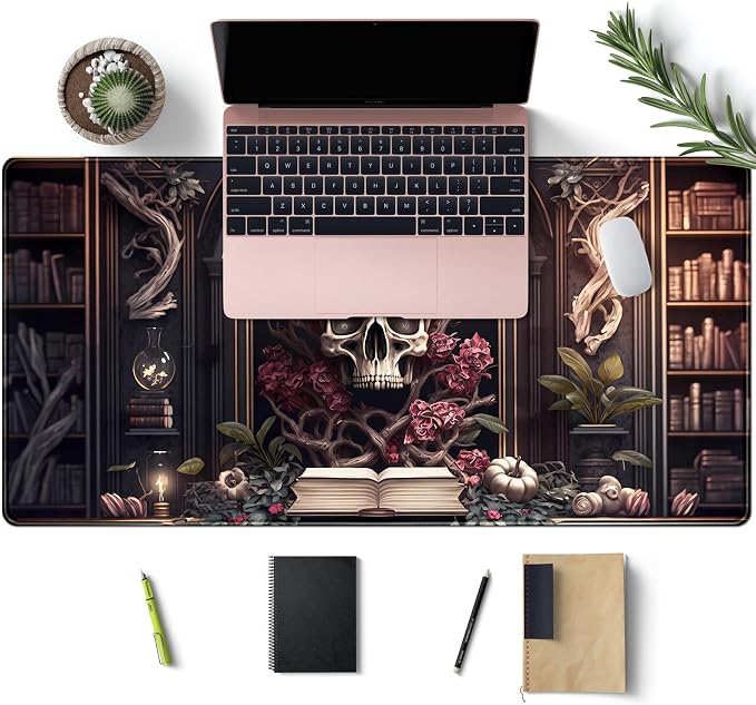 CYZFF Gothic Large Mouse Pad XXL Desk Pad Gaming Mousepad Extended Keyboard Mat 31.5 x 15.7 in Black Fabric with Lycra Surface and Rubber Base