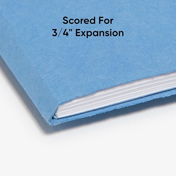 Smead Blue File Folders for Documents,with 1/3-Cut Tabs,Letter Size,Blue,for Easy Organization and Office Use (12043),100 Count (Pack of 5)