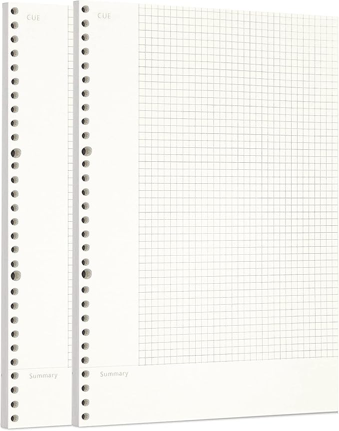 Zelten 2 Pack A4 120 Sheets/240 Pages Connell Loose Leaf Punched Paper Refills Paper for 30 Hole Binder Personal Organizer Diary Notebook Refillable Planner