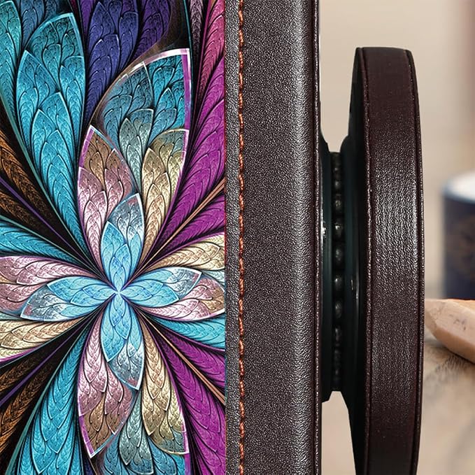 360° Rotating Remote Control Holder, PU Leather TV Remote Caddy Organizer Basket Storage Box with 5 Compartments for Pen, Pencil, Art Supplies, Makeup Brush, Office Desk Table Accessories