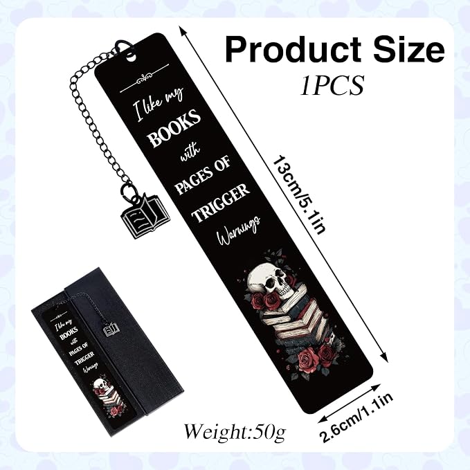 Dark Romance Bookmarks Gifts, Funny Bookmarks for Women Friends Girls, Spicy Gothic Book Marks for Book Lovers Reader Bookworm, Halloween Thanksgiving Christmas Birthday Gag Gift