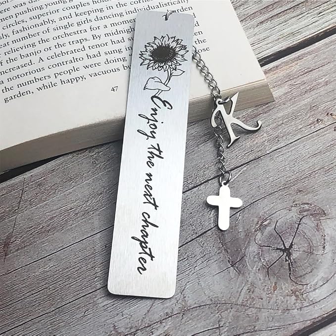 Bible Bookmark for Women Book Lovers Sister Christian Book Marker Gifts for Reader Teens Girls Baptism Birthday Christmas Gift for Coworker Students Bookish Easter Gifts (Silver-K)