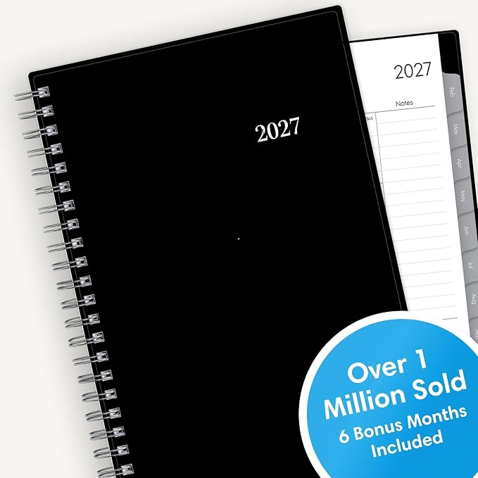 Blue Sky 2027 Weekly and Monthly Planner Calendar, Includes January 2027 - December 2027, 5" x 8", Flexible Cover, Wirebound, Laminated Tabs, Enterprise