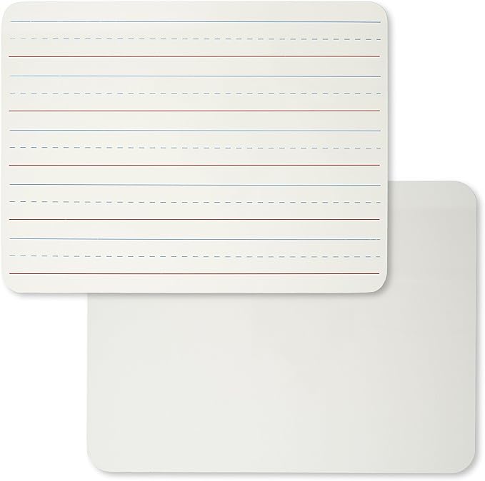 Charles Leonard Magnetic Dry Erase Boards, 2 Sided, Plain/Lined, White, 1 Each (35135)