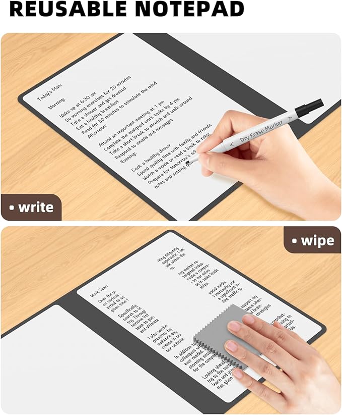 Portable Small White Board Dry Erase Board, Reusable 9.5 * 6.6in Notebook Memo, Office Home Supplies Desk Accessories MH760 (Green)