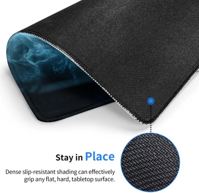 Voltique Mouse Pad Small Desk Mat, Personalized Skull Computer Mousepad with Stitched Edges Non-Slip, Keyboard Mouse Pad for Desktop Office Desk Accessories