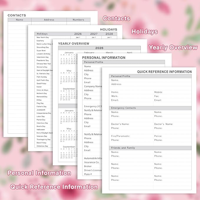 Planner 2026-2027, Weekly and Monthly Academic Planner, Jul 2026 - Jul 2027, 8.5"x11" Large Hardcover Daily Planner Calendar with Tabs for Women, Year Planning Agenda for Teacher and Student (Pink)