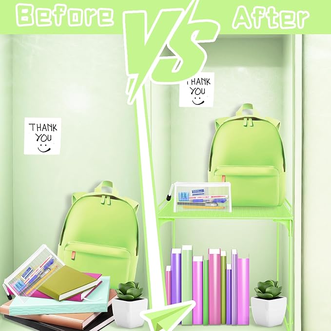 Demonwer Locker Organizer Shelf Grass Green Stackable Extra Locker Shelf Storage Cabinet Accessories for School Office Home Gym Supplies