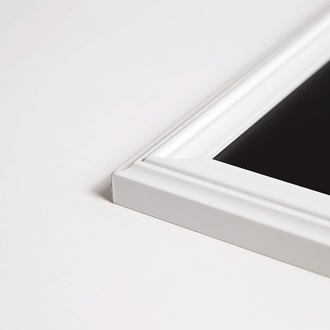 U Brands Magnetic Chalkboard for Walls, 30" x 40", White Wood Style Frame, Large Magnetic Board, Premium Matte Surface