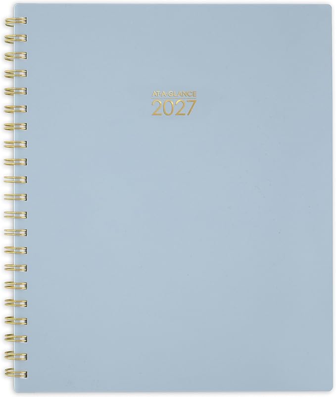 AT-A-GLANCE 2027 Planner, Weekly & Monthly, 13-Month Jan-Jan, 8.5" x 11", Harmony, Ice Blue (1099-905-38-27)