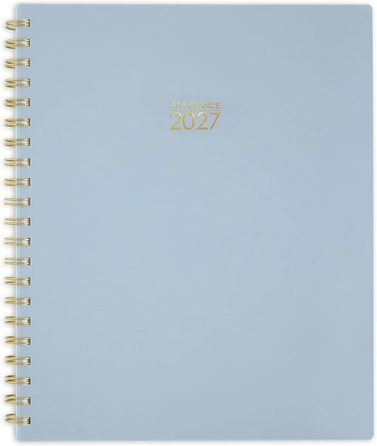 AT-A-GLANCE 2027 Planner, Weekly & Monthly, 13-Month Jan-Jan, 8.5" x 11", Harmony, Ice Blue (1099-905-38-27)