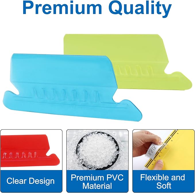 Hanging File Folder, 60 Sets File Folder Tabs and Inserts for Quick Identification Multicolored Plastic File Folder Labels for School and Home Use Office Supplies