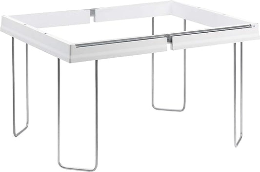 Smead Hanging File Folder Frames, Adjustable, 13” W x 9.25” H x 16”-24” L, White and Silver, Letter Size (64851) (White and Si)