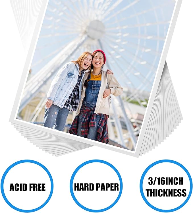 EPHECH 30 Pack White Foam Board 12" x 16.5", 3/16" Foam Core Baking Board for Projects, A3 Polystyrene Mat Board Poster Foam Board Sheets for Art Crafts, Presentation, Wedding, School Projects
