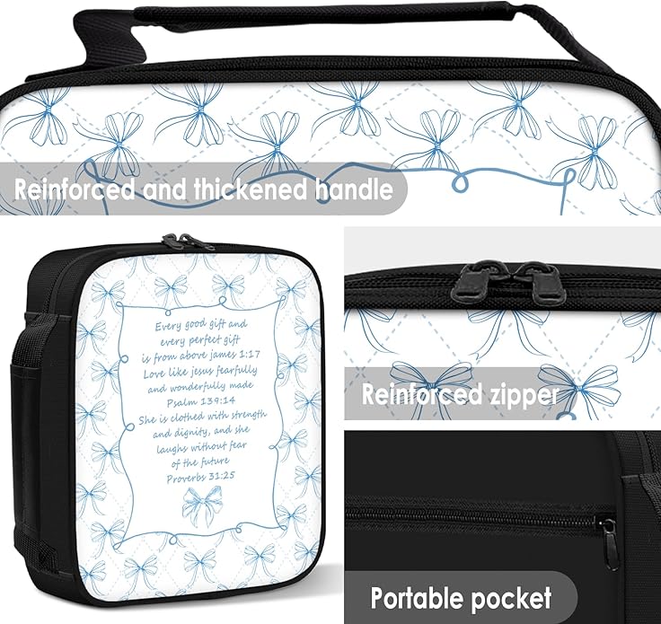 Bible Cover for Women, Bible Holder, Bible Cover With Handles, Bible Carrying Case, Bible Bags With Zipper and Pockets