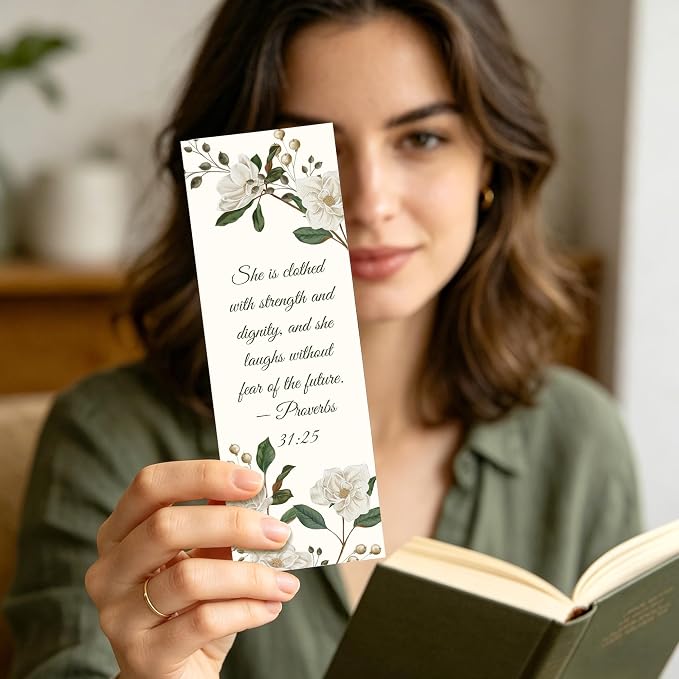 120 Pcs Bible Bookmarks Bulk, Christian Book Marks for Women with Scripture Verses Floral Design, Inspirational Religious Page Marker Clips for Church Bible Study Easter Mothers Day Graduation Gifts