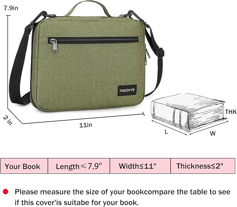 Bible Cover Case for Women Large Bible Cover for Girls Bible Study Supplies Accessories with Handle and Shoulder Strap | Durable