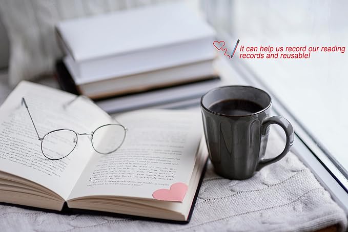 18 PCS Leather Bookmarks for Women with Heart Shape, Cute Corner Bookmark, Book Accessories for Reading Lovers, Book Markers for Women, Bookmarks for Book Lovers by HNQCPCVU (18PCS Heart)