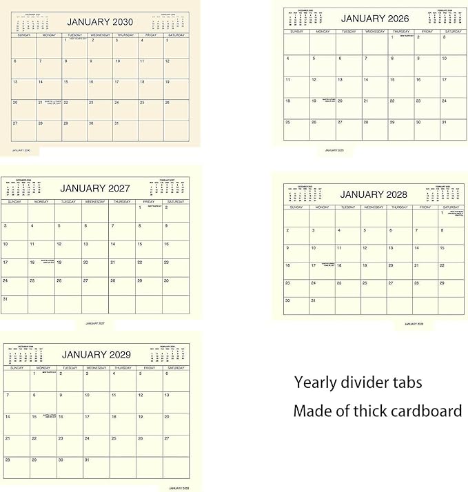 Ritadeshop 5 Year Calendar Planner Blue