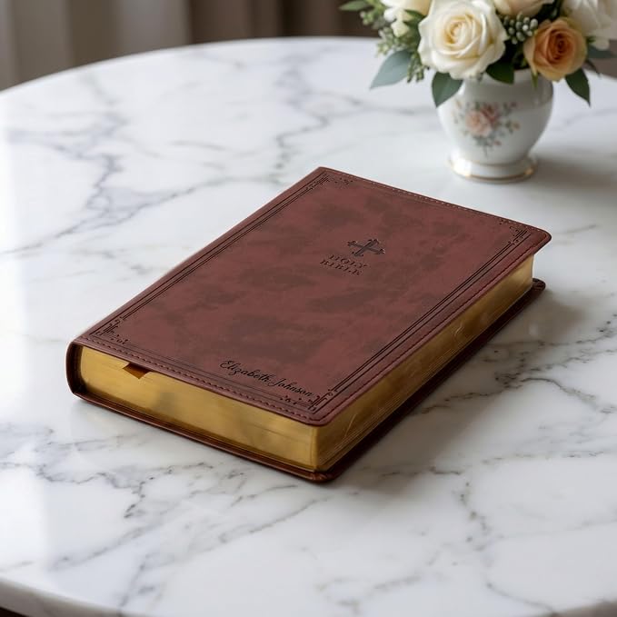Personalized NRSV Bible Catholic Edition, Custom Name Engraved, Complete Catholic Bible, Christian & Baptism Gift for Men or Women