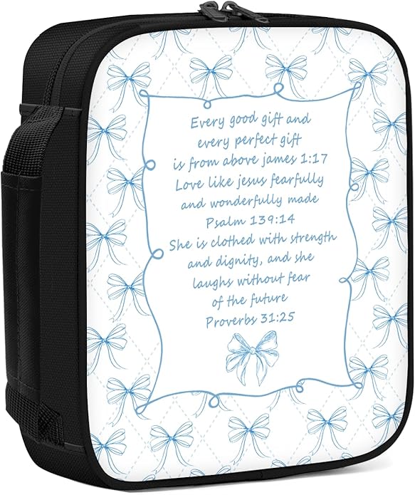 Bible Cover for Women, Bible Holder, Bible Cover With Handles, Bible Carrying Case, Bible Bags With Zipper and Pockets