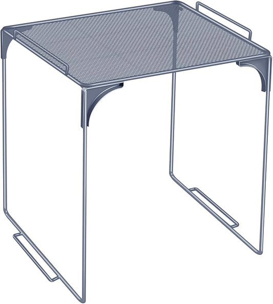 Demonwer Locker Organizer Shelf Gray Blue Stackable Extra Locker Shelf Storage Cabinet Accessories for Back to School Office Home Gym Supplies