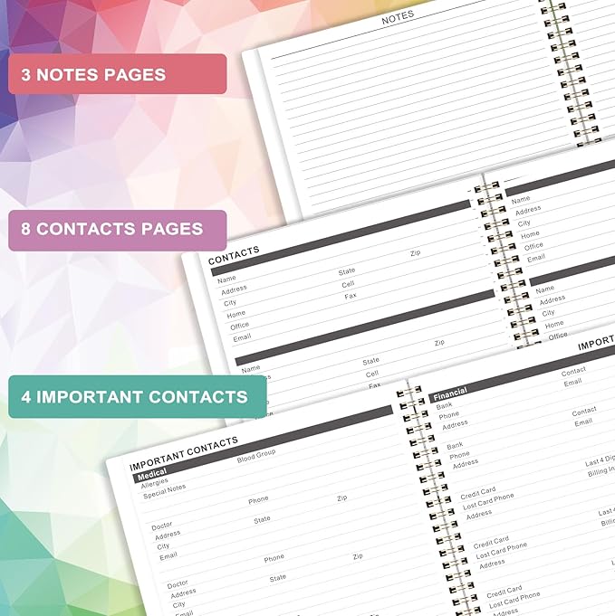 2026-2028 Monthly Planner - 3 Year Monthly Planner 2026-2028, Jan. 2026 - Dec. 2028, 3 Year Calendar 2026-2027-2028 with Colorful Tabs & Inner Pocket, 9" x 11"