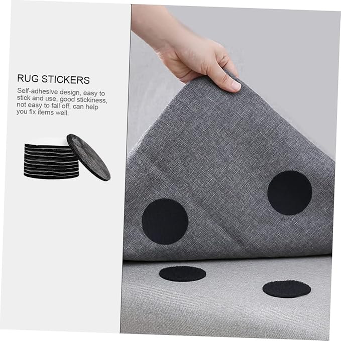 5sets Slip Retainer Stickers Sofa Grip to Prevent Sliding Double Sided Adhesive Heavy Duty Strips for Carpet Rug Padding