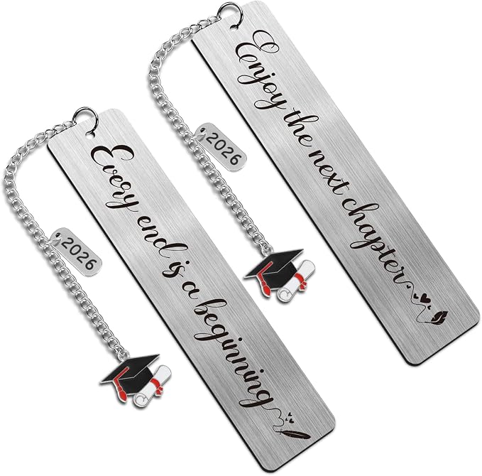 2025 Graduation Gifts for Him Her,Graduation Inspirational Bookmark Elementary High School Seniors College Graduation Gifts for Nurse Students Book Lovers-2Pcs